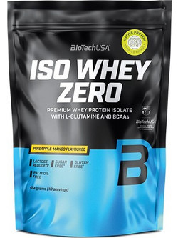 Biotech USA ISO Whey Zero Pineapple Mango Πρωτεΐνη Ορού Γάλακτος Γράμμωσης Χωρίς Λακτόζη & Γλουτένη 454gr