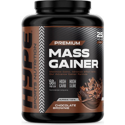 Hype Premium Mass Gainer Chocolate Brownie Πρωτεΐνη Ορού Γάλακτος Όγκου 3kg
