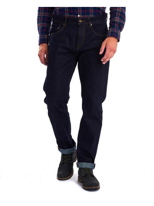 Barbour Ανδρικό Τζιν Παντελόνι Κανονική Εφαρμογή Navy Μπλε MTR0588