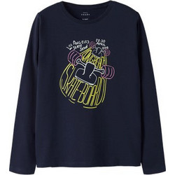 Name It Long Beach Παιδικό T-Shirt Μακρυμάνικο Navy Μπλε 13224969