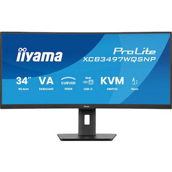iiyama Prolite XCB3497WQSNP-B1 Ultrawide VA Curved Monitor 34" 3440x1440 QHD 120Hz 0.4ms