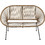Kare Design Acapulco Διθέσιος Καναπές Εξωτερικού Χώρου Rattan Μπεζ 121x71x81cm KA-86874