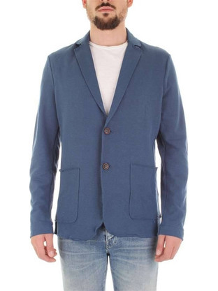 Jack & Jones Χειμερινό Ανδρικό Blazer Υφασμάτινο με Κανονική Εφαρμογή Μπλε 12156625