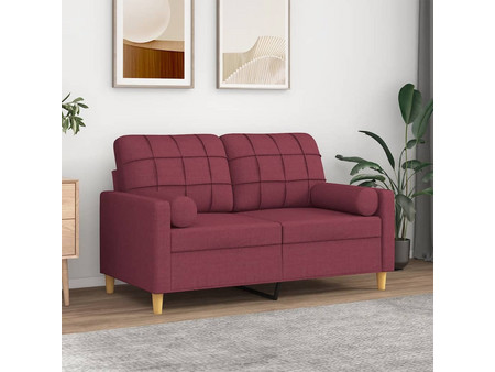 vidaXL Διθέσιος Καναπές Μπορντό 138x77x80cm 3200780