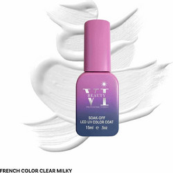Mixcoco Beauty VI French Color Clear Milky Ημιμόνιμο Βερνίκι Νυχιών 15ml