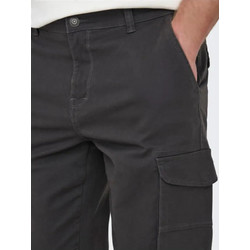 Only & Sons Ανδρικό Παντελόνι Cargo Joggers Ελαστικό Κανονική Εφαρμογή Ανθρακί 22028434