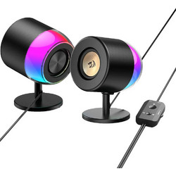 Redragon Ahri GS598 Ηχεία Υπολογιστή 2.0 6W με Bluetooth & RGB Φωτισμό Μαύρα