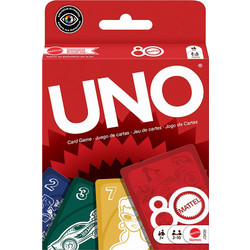 Mattel Uno 80 Χρόνια Επιτραπέζιο Παιχνίδι 7+ Ετών για 2-10 Παίκτες