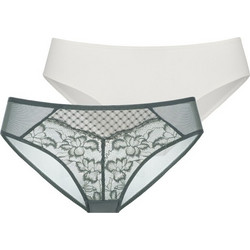 Dorina Arista Γυναικεία Slip με Δαντέλα 2Pack FXBF0056LA169-2X0118