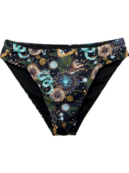 Solano Bikini Slip Μαύρο Μπεζ Τιρκουάζ 40-3583