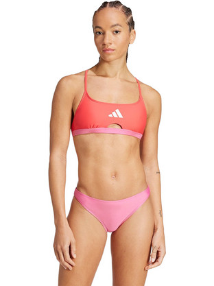Adidas X-Back Colorblock Αθλητικό Bikini Set Μπουστάκι Κοραλί Ροζ JF8419