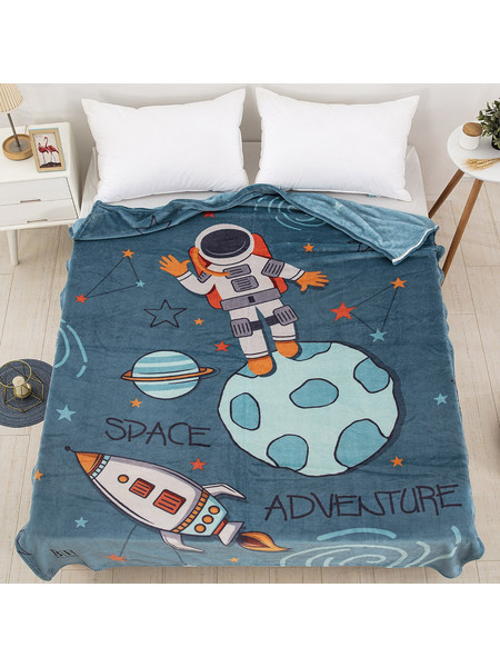 Beauty Home Art 6167 Παιδική Κουβέρτα Fleece Διάστημα 160x220 Μπλε