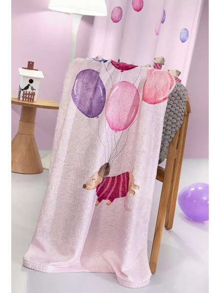 Saint Clair Παιδική Κουβέρτα Βελουτέ Pet 160x220 Ροζ