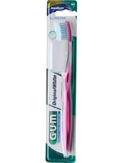 Gum Original White Medium Oδοντόβουρτσα Φούξια