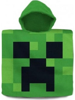 Kids Licensing Minecraft Παιδικό Πόντσο Θαλάσσης Πράσινο 60x120cm