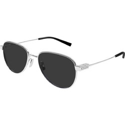 Saint Laurent SL772 002 Ανδρικά Γυαλιά Ηλίου Aviator Μεταλλικά Ασημί με Μαύρο Φακό
