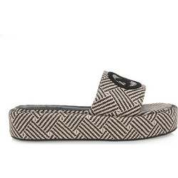 Exe Καλοκαιρινές Γυναικείες Πλατφόρμες Χαμηλές Μαύρες Εκρού U454R658216M