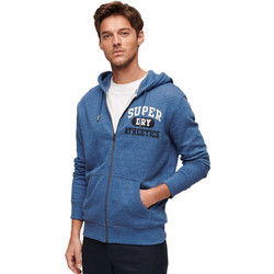 Superdry Ανδρική Ζακέτα Φούτερ με Κουκούλα και Φερμουάρ Μπλε M2012965A-9OV