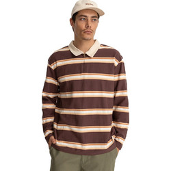 Rhythm Vintage Ανδρική Μπλούζα Polo Μακρυμάνικη Σοκολατί 0424M-CT10