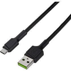 Green Cell KABGC25 Braided USB-A to USB-C 0.3m Black 5907813963575