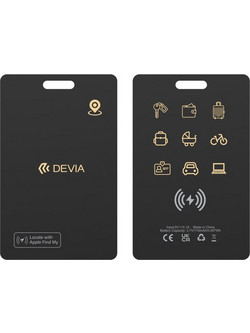 Devia G2304 Lite Tag Anti-Lost Tracker Apple Find My Black 1 Pack