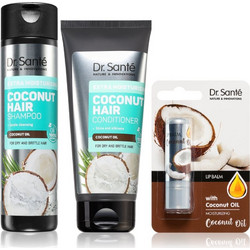 Dr. Sante Coconut Σετ Περιποίησης Μαλλιών Conditioner 200ml + Σαμπουάν 250ml + Lip Balm 3.6gr