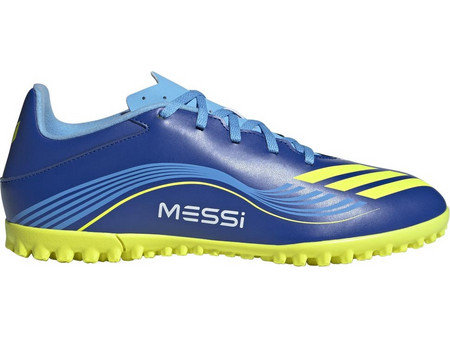 Adidas F50 Messi Club TF JQ6614 Ποδοσφαιρικά Παπούτσια με Σχάρα Μπλε Lime