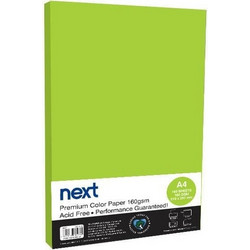 Next Χαρτόνι Α4 160gr/m² 100 Φύλλα Lime