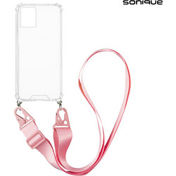 Sonique Strap Armor Back Cover Θήκη Διαφανής Ροζ (Moto G75 5G)