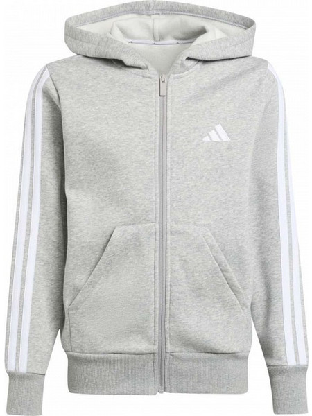 Adidas Παιδική Ζακέτα Φούτερ με Κουκούλα και Φερμουάρ Γκρι JY4979