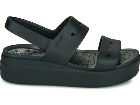 Crocs Brooklyn 4U Ανατομικές Καλοκαιρινές Γυναικείες Πλατφόρμες Χαμηλές Μαύρες 210676-001