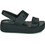 Crocs Brooklyn 4U Ανατομικές Καλοκαιρινές Γυναικείες Πλατφόρμες Χαμηλές Μαύρες 210676-001