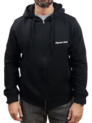 Jack & Jones Ανδρική Ζακέτα Φούτερ με Κουκούλα και Φερμουάρ Μαύρη 12282901
