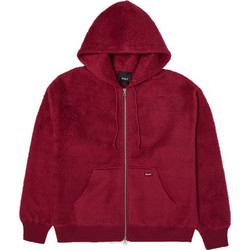 Huf Ανδρική Ζακέτα Fleece με Κουκούλα και Φερμουάρ Κόκκινη FL00243