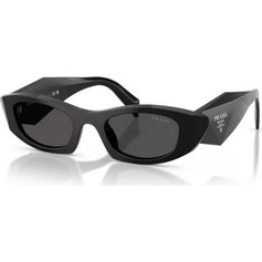 Prada PRB16S 16K08Z Γυναικεία Γυαλιά Ηλίου Ορθογώνια Κοκάλινα Μαύρα με Μαύρο Φακό