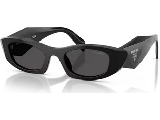 Prada PRB16S 16K08Z Γυναικεία Γυαλιά Ηλίου Ορθογώνια Κοκάλινα Μαύρα με Μαύρο Φακό