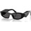 Prada PRB16S 16K08Z Γυναικεία Γυαλιά Ηλίου Ορθογώνια Κοκάλινα Μαύρα με Μαύρο Φακό