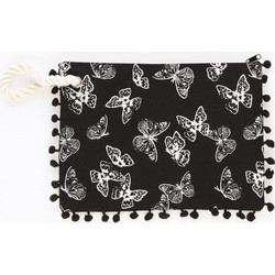 Amo la Casa Pom Pom D001832-1 Γυναικείο Νεσεσέρ Παραλίας 28x20cm Μαύρο