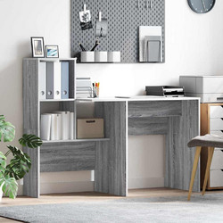 vidaXL Γραφείο Ξύλινο με Βιβλιοθήκη 131.5x50x106.5cm 869303