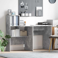 vidaXL Γραφείο Ξύλινο με Βιβλιοθήκη 131.5x50x106.5cm 869301