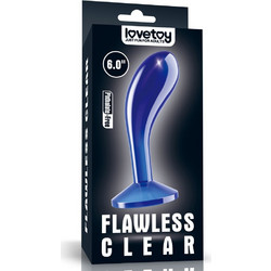 Lovetoy Flawless Clear 6" Πρωκτικό Dildo 15.2cm Μπλε