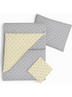 Beboulino Stars Σετ Κούνιας Grey 4τμχ