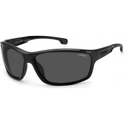 Carrera CA002S 807 Ανδρικά Γυαλιά Ηλίου Μάσκα Κοκάλινα Μαύρα με Μαύρο Φακό