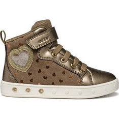 Geox Παιδικά Sneakers Μποτάκια με Φωτάκια Χρυσά J568WE-C5M2U