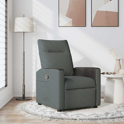 vidaXL Πολυθρόνα Relax με Υποπόδιο Ανακλινόμενη Ανθρακί 4104826