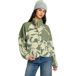 Billabong Popoyo Γυναικεία Ζακέτα Fleece Μακριά με Φερμουάρ Πράσινο Mint 24B313503-GHJ0