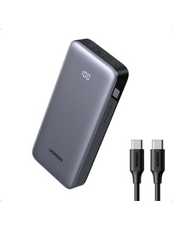 Ugreen PB532 Power Bank 20000mAh 30W με Θύρα USB-A & 2 Θύρες USB-C Power Delivery Grey