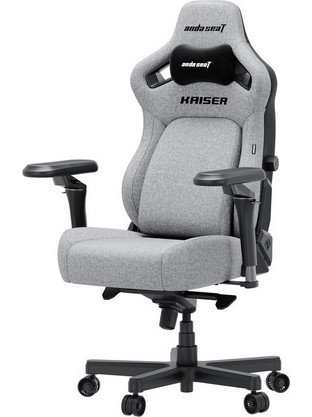 Anda Seat Kaiser 4 V2 XL 6D Καρέκλα Gaming Υφασμάτινη με Ρυθμιζόμενα Μπράτσα Γκρι 278-86-ADSK42XGRF