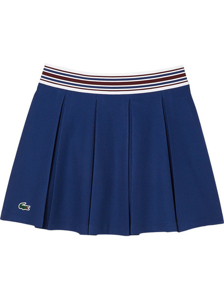 Lacoste Heritage Club Μίνι Φούστα Υφασμάτινη Ψηλόμεση Πλισέ Μπλε JF0990-F9F