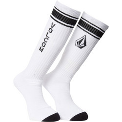 Volcom Ανδρικές Κάλτσες Ψηλές με Σχέδια Λευκές D6312304-WHT